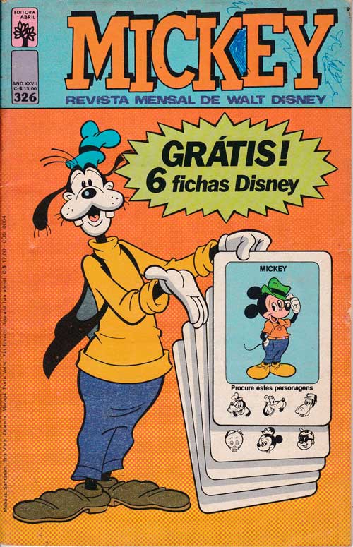 Mickey 326 Editora Abril - Rika Comic Shop - Gibis Quadrinhos