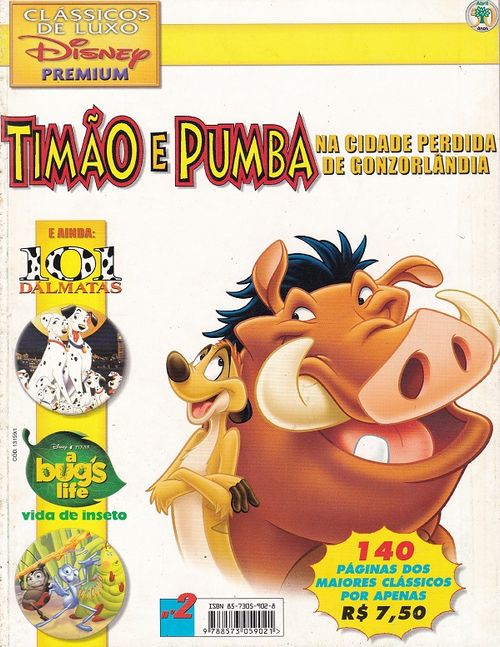 Clássicos de Luxo Disney Premium # 2 - Timão e Pumba Na Cidade Perdida de Gonzorlândia