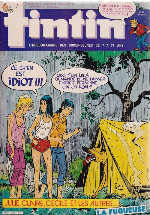 Tintin -  L'hebdomadaire des Super Jeunes de 7 a 77 ans - Année 40 # 33
