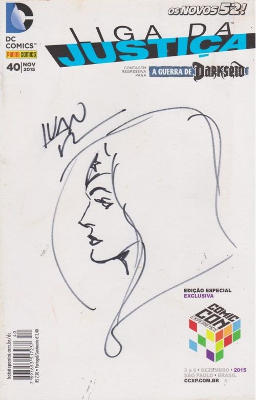 Liga da Justiça - 2ª Série # 40 (Capa Variante D) - AUTOGRAFADO por Ivan Reis